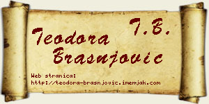 Teodora Brašnjović vizit kartica